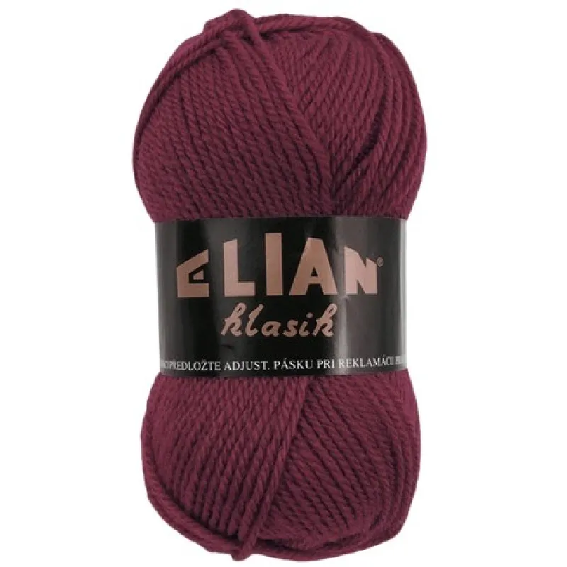 Pletací příze Elian Klasik 129 - vínová
