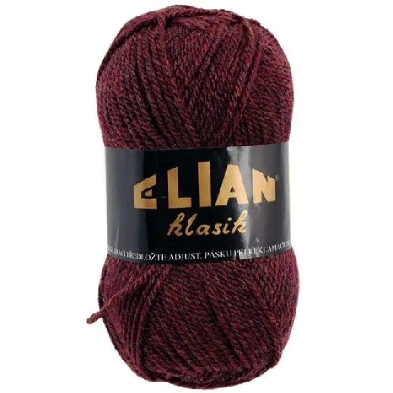 Pletací příze Elian Klasik 3501 - tmavě vínová