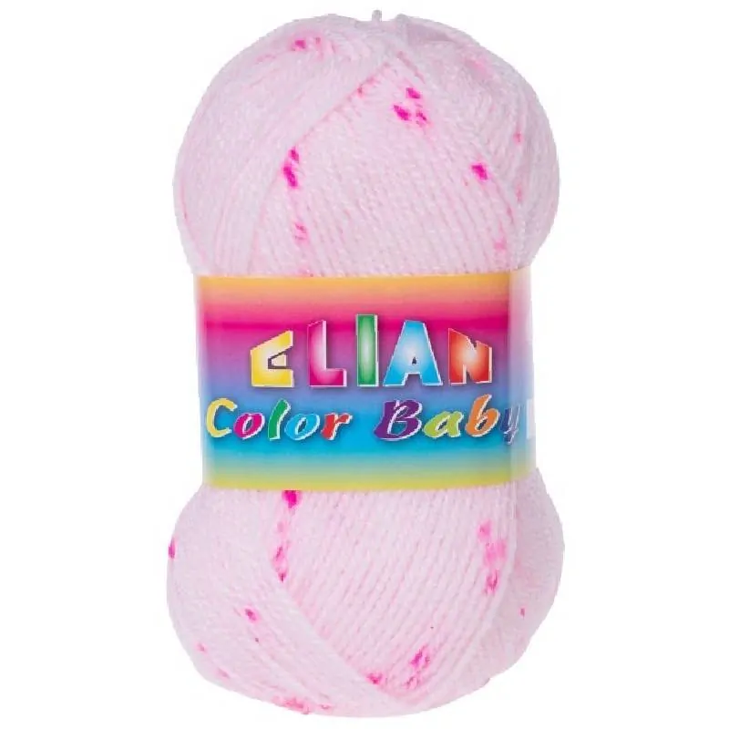 Pletací příze Elian Color Baby - 049 růžová