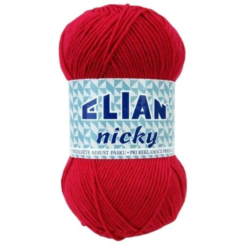 Pletací příze Elian Nicky 3594 - červená