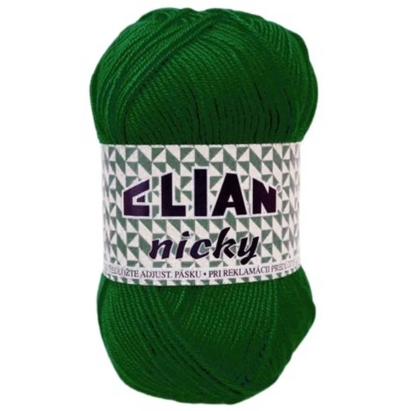 Pletací příze Elian Nicky 10026 - zelená