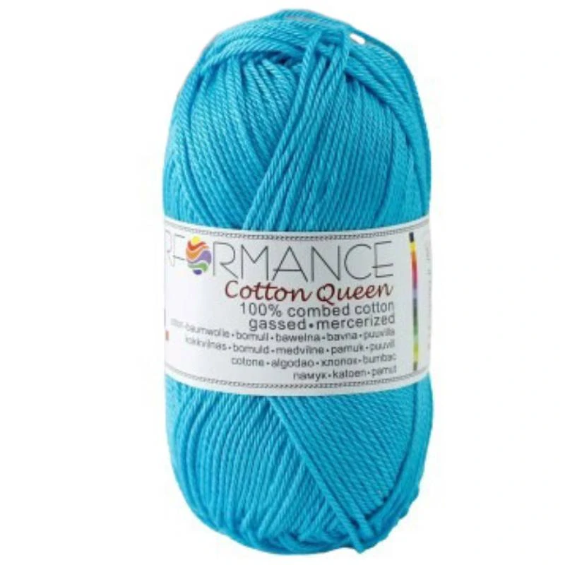 Bavlněná příze Cotton Queen 124 - modrá