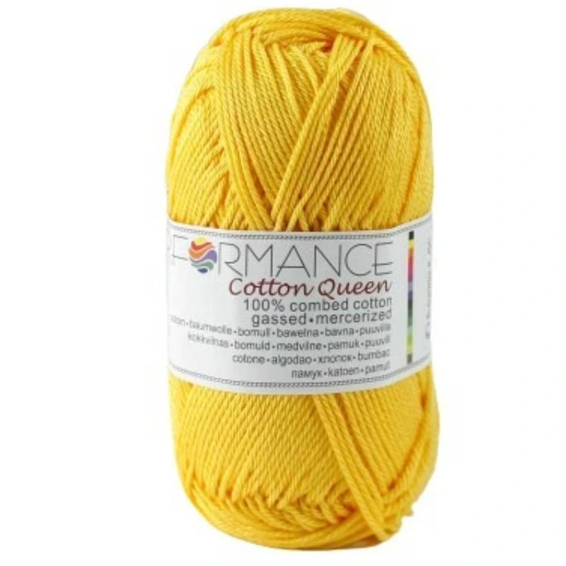 Bavlněná příze Cotton Queen 010 - žlutá